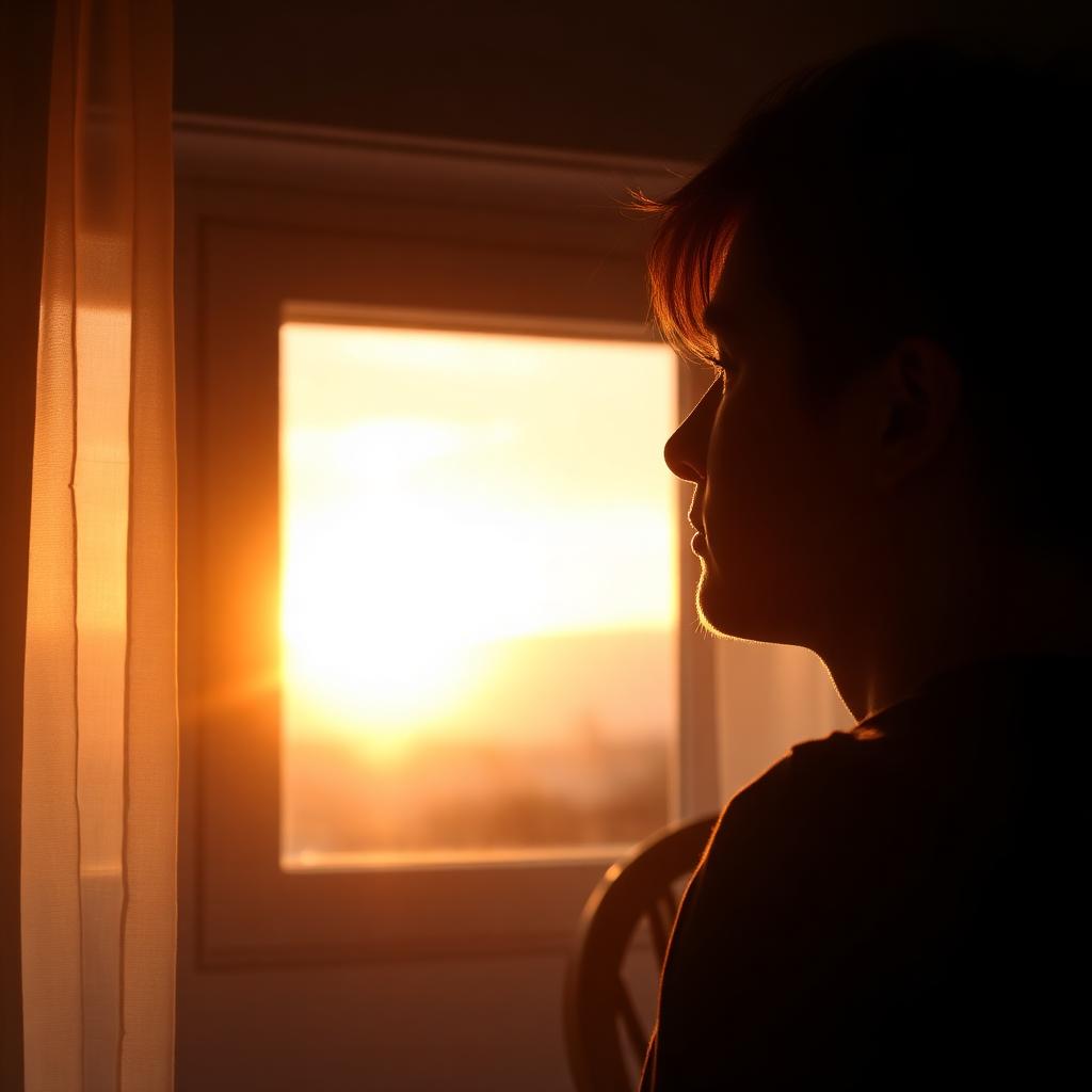 Alarm clock on nightstand in morning light